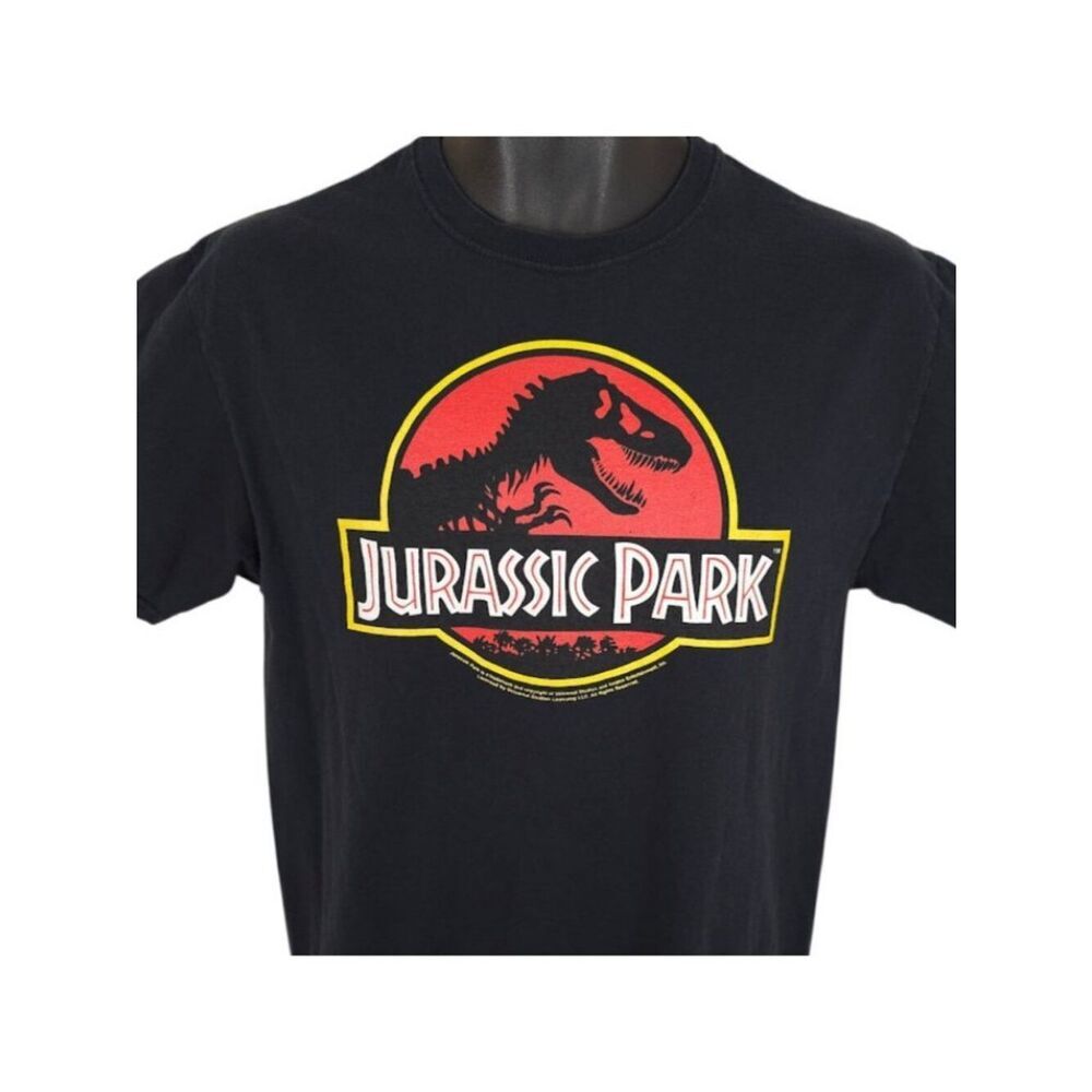 Jurassic Park T Shirt Mens Size Medium Black Universal Studios Dinosaur Movie